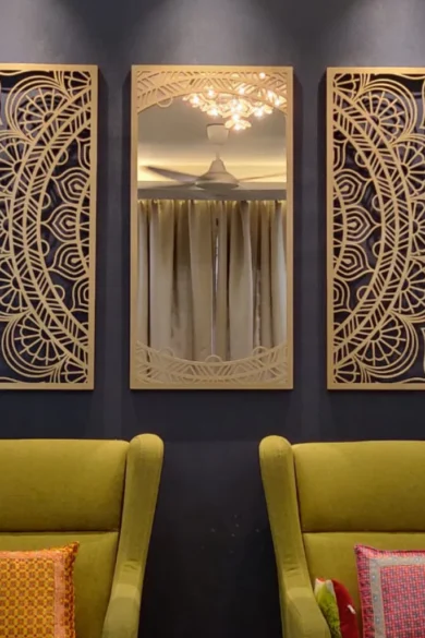Mandala Art with Mirror ( Set of 3)