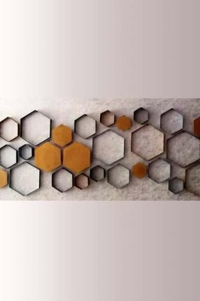 Bee Hive Wall Art in Metal
