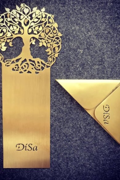 Tree of Life Bookmark in Brass