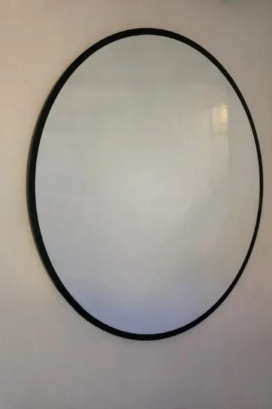 Theia Round Mirror 4 feet diameter in Black