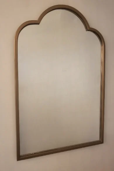 Athena Wall Mirror in Brass Gold