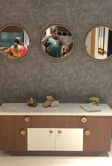 Rhythm Metal Mirror in Brass finish