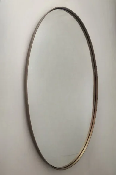 Classic Oval Mirror in Brass Gold