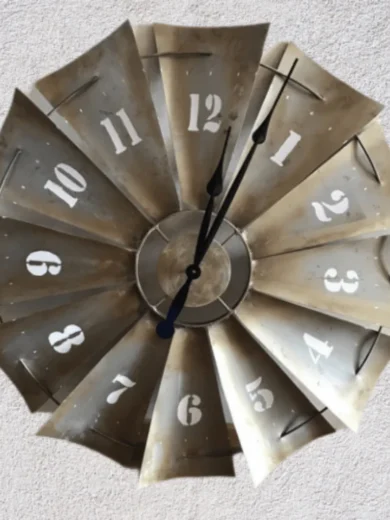 Vintage Windmill Clock